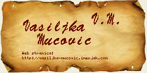 Vasiljka Mucović vizit kartica